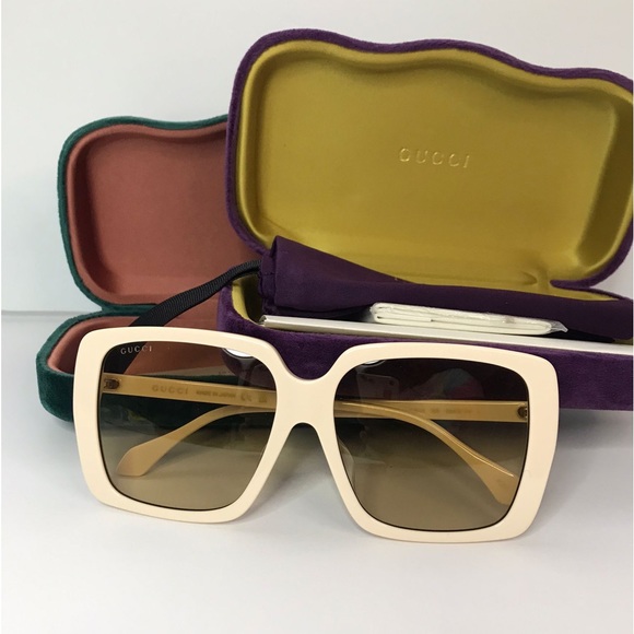 New Authentic GUCCI sunglasses GG0567SAN 006 I Love You - Picture 4 of 11